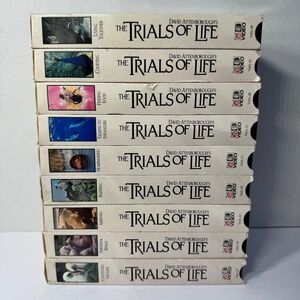 David Attenborough's The Trials of Life Vintage 9 VHS Set Time Life Videos 1991